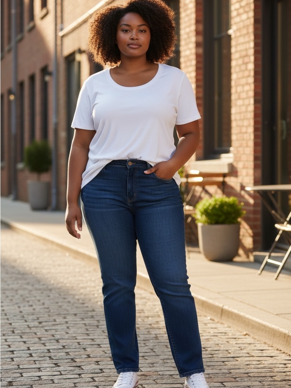 Old Navy White Scoop Neck Short Sleeve Tee